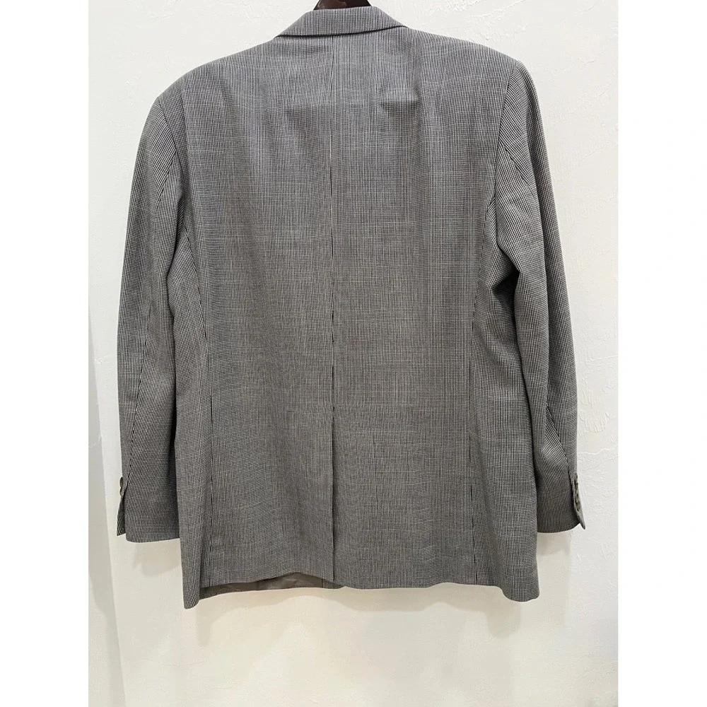 Lauren Ralph Lauren‎ Blazer Mens 42R Grey Silk Wool Sport Coat Made in Canada